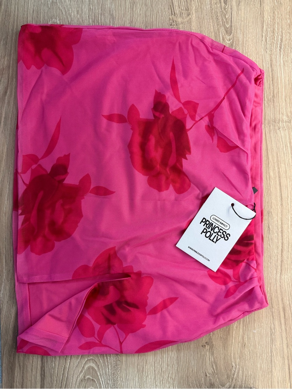 Princess Polly Hot Pink Floral Skirt